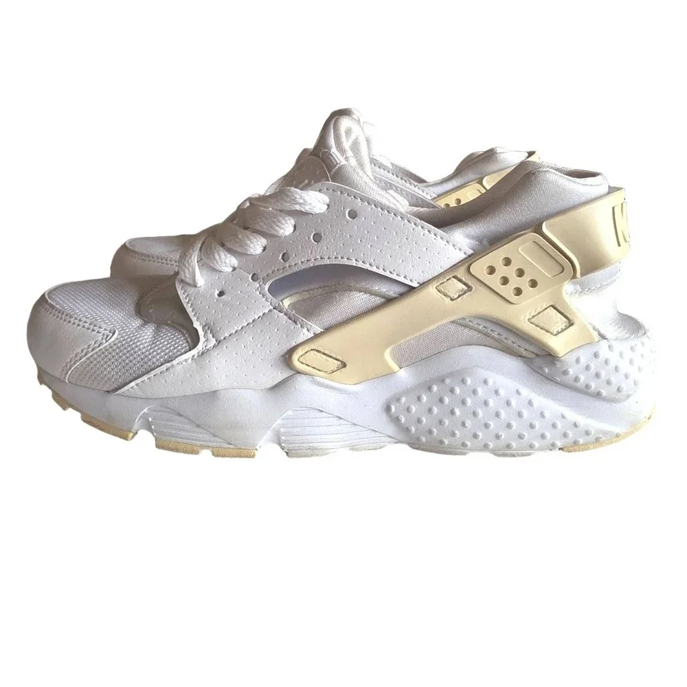 Nike Air Huarache Run GS White Sneakers 654275-110 Size‎ 6.5Y Womens 8